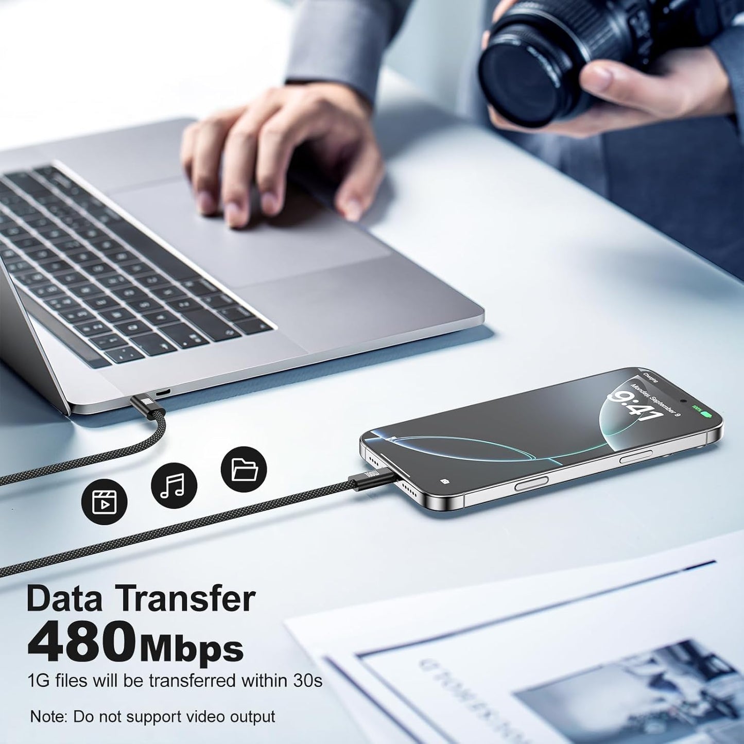 USB C to USB C Cable (3FT, 4Pack), 5A Fast Charging Nylon Braided USB-C to USB-C Phone Charger Type C Cable for iPhone Air 17 16 15 Pro Max,Samsung S25/S24 Ultra,MacBook Pro/Air,iPad,Pixel,PS5,Switch