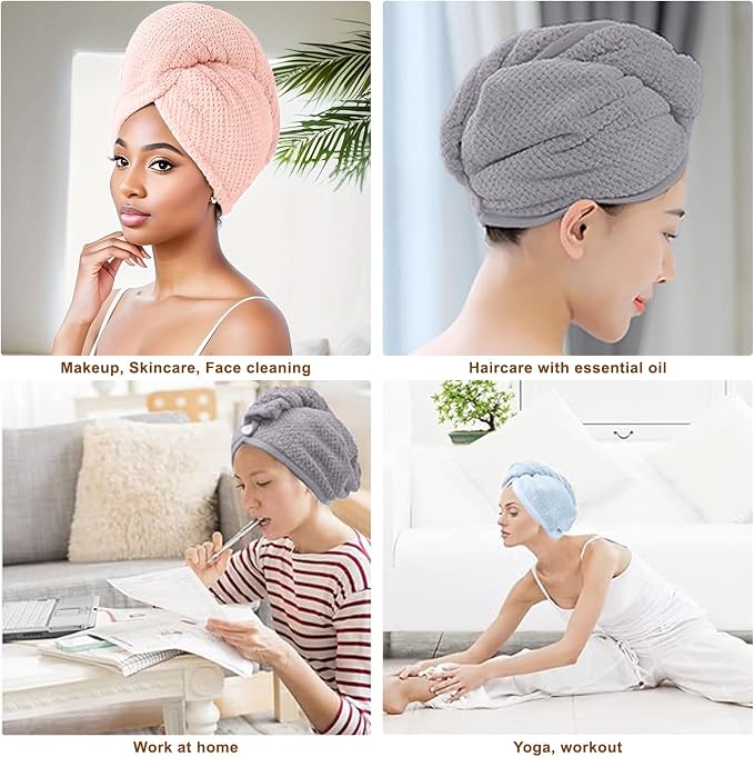 Microfiber Hair Towel for Women: Ideal Christmas Stocking Stuffer for Women - Image 3