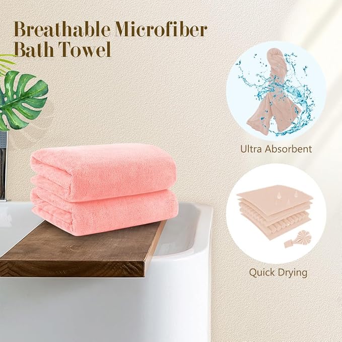 Orighty Microfiber Bath Towels Pack of 4 - Image 5