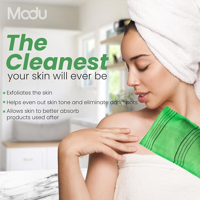 Modu Korean Exfoliating Mitts Large 4PCS – Exfoliating Gloves Body Scrubber - Image 7