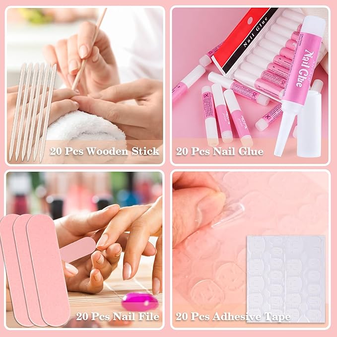 Press On Nail Tool Kit for Nail Business, Nail Prep Application Disposable Kit - Image 5