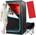 Portable Infrared Sauna for 1 Person, Remote Temperature Control, Heated Foot by AURGOD