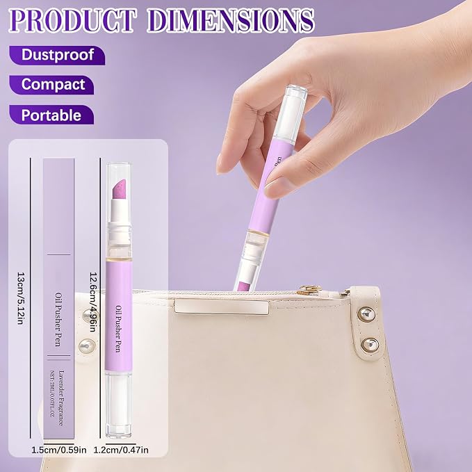 2pcs 2-in-1 Cuticle Oil Pusher Pen, 2026 New Ceramic Cuticle Pusher & Oil Pen - Image 7