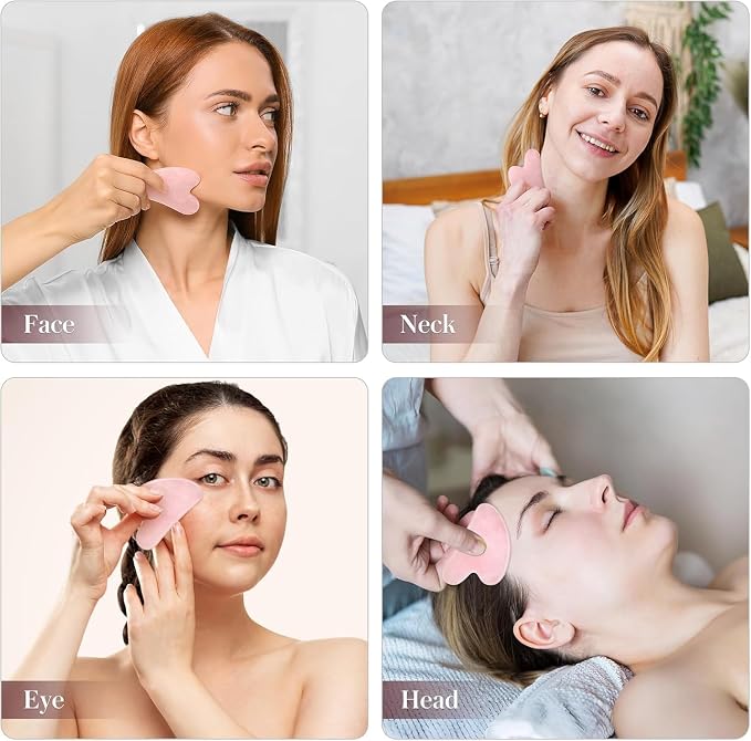 Gua Sha Facial Tools, Gua Sha Jade Stone Gua Sha Massage Tool, Guasha Tool - Image 6