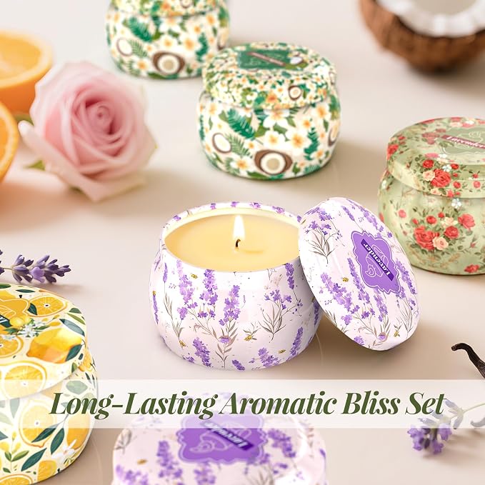 WarmEmbrace Scented Candles for Women, 4 Pack Soy Candle Set, 4.4OZ Candles for - Image 7