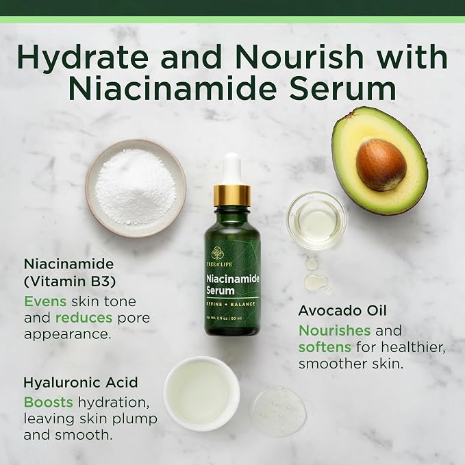 Tree of Life Beauty Niacinamide Vitamin B3 Serum, Hydrating Face Oil - Image 2