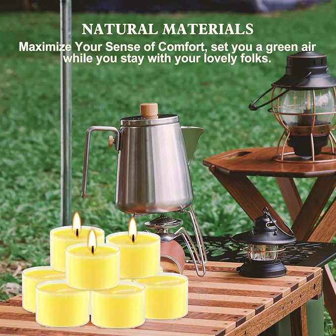 Fclayvts 8-Hour 50Pack Citronella Tealight Candles, Outdoor and Indoor Summer - Image 5