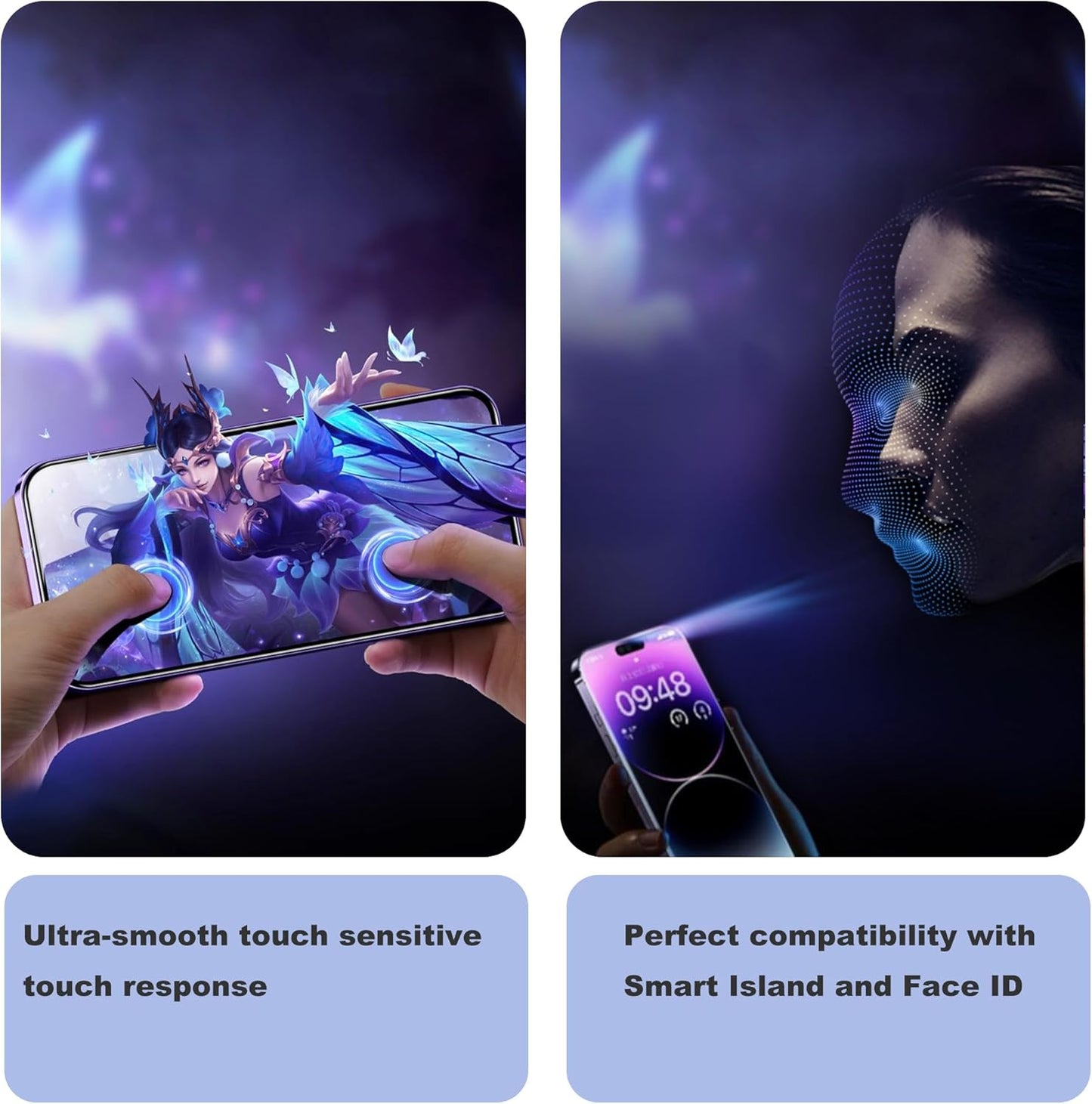 2 Pack Matte Privacy Screen Protector for iPhone 16 Pro Screen Protector Anti-Glare, Anti-Spy Tempered Glass Film, Smooth and Responsive Touch Anti-Scratch Glass