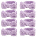 Ondder Spa Headband for Washing Face 8 Pack Purple Skincare Headbands for Women by Ondder