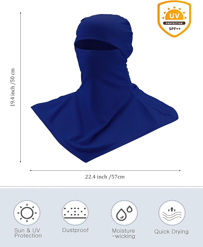 SATINIOR 3 Piece Balaclava Face Cover Sun Protection Neck Cover Summer - Image 3