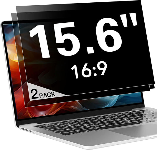 2 Pack Laptop Privacy Screen 15.6 Inch (1920x1080) Display, Anti Blue Light Glare Anti Scratch Computer Privacy Shield for 15.6" Hp Lenovo Dell Acer Asus Samsung Portable Monitor