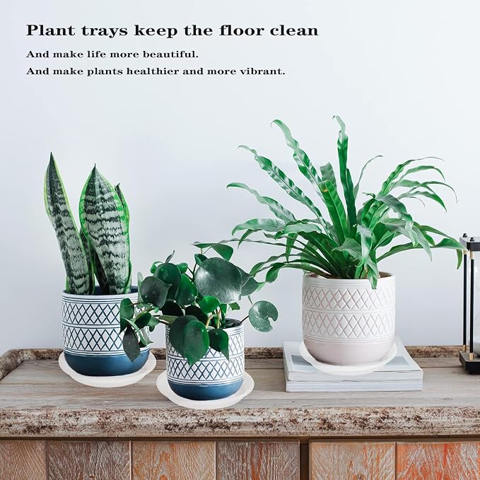 4 Pack of 16 inch Plant Saucer, Large Plant Tray, Heavy Sturdy Plant Drainage - Image 5