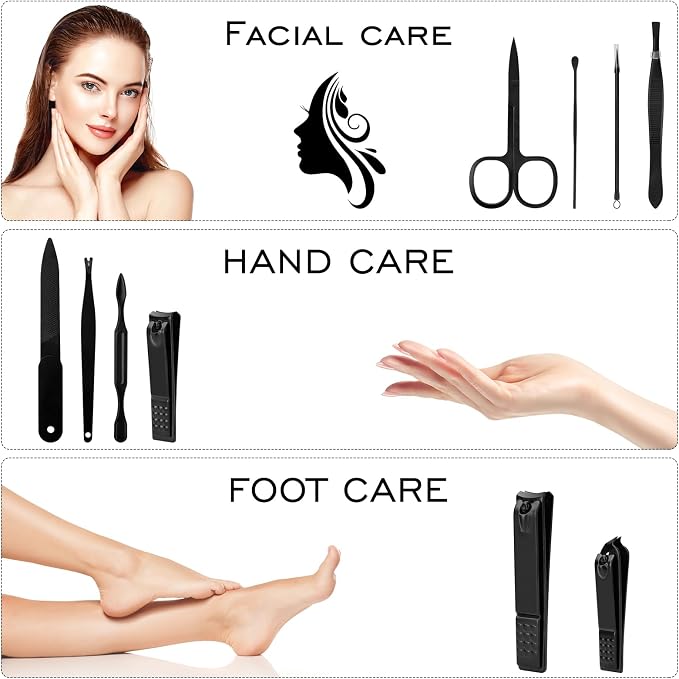 Manicure Set Gifts for Men Fathers Day Dad Gifts Professional Stainless Steel - Image 2