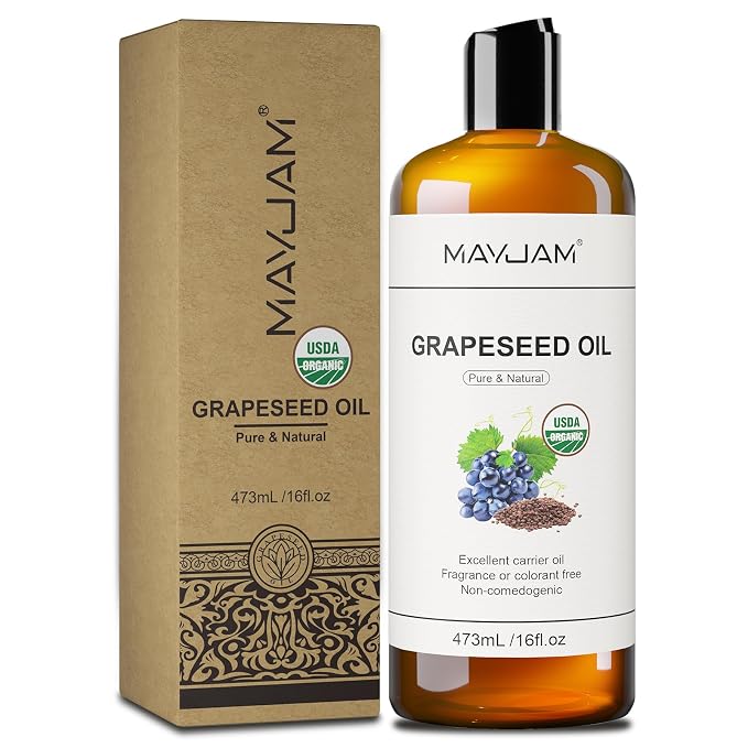 MAYJAM Organic Grapeseed Oil for Skin & Hair 16 oz, USDA Certified 100% Pure & - Image 8