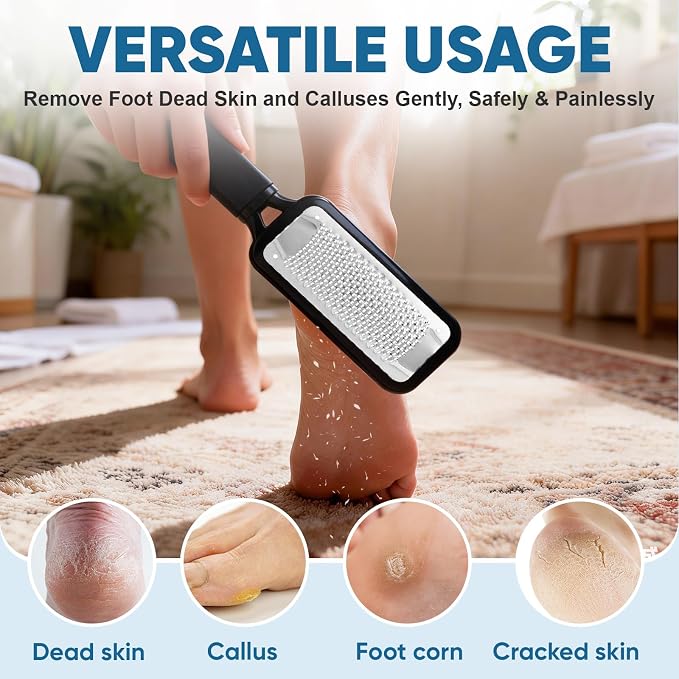 TEAWOO Foot File Callus Remover, Large Stainless Steel Foot Rasp, Heavy Duty - Image 3