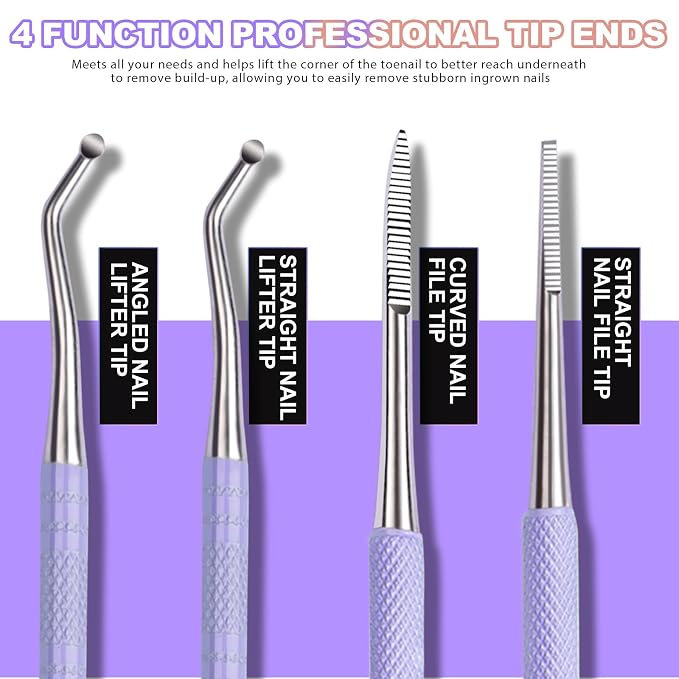 Teenitor Upgraded Ingrown Toenail File and Lifters, Pedicure Tools - Image 7