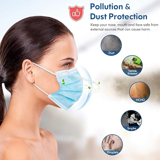 HDFK Face Mask Disposable Adults 3Ply Non-Woven - Image 4