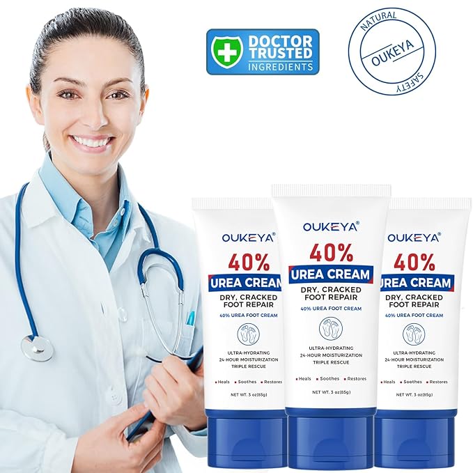 OUKEYA Urea Cream 40 Percent Tube 3 Oz, Urea Foot & Hand Cream - Image 5