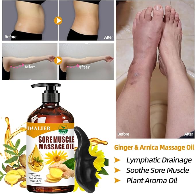 INALIER Sore Muscle Massage Oil, Gift - Image 5