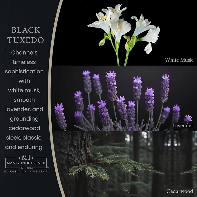 Manly Indulgence Black Tuxedo Scented Wax Melts, Wax Melt Warmer Cubes - Image 2
