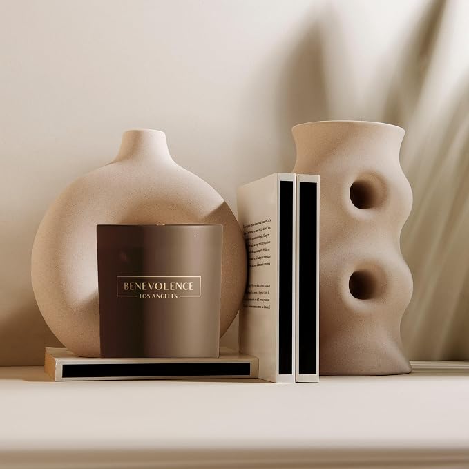 Benevolence LA 3 Wick Candle, Rose & Sandalwood Large Scented Candle | Soy - Image 6