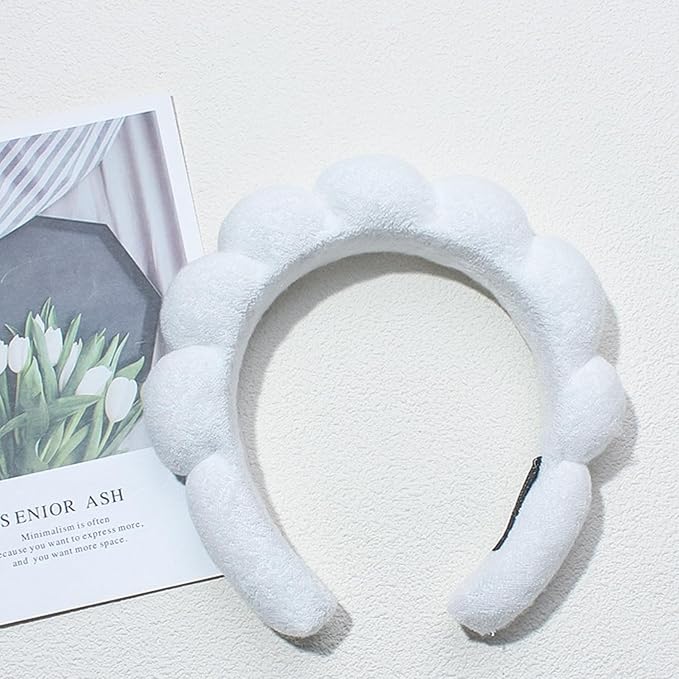 Spa Headbands for Washing Face Makeup Skin Care Headband Women Bubble Facial - Image 2