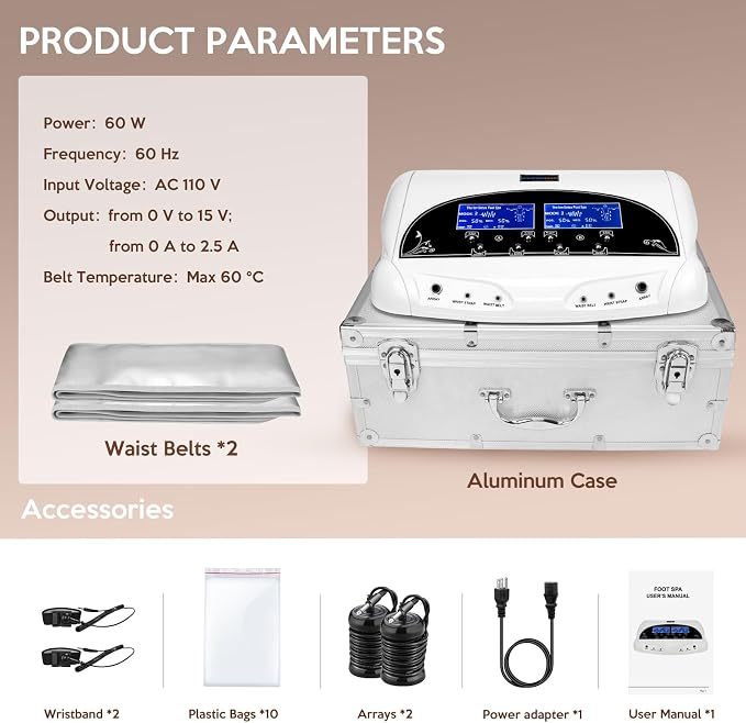 veicomtech Dual Ionic Foot Bath Detox Machine - Image 8