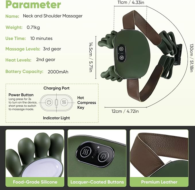 Shoulder and Neck Massager, Bionic Heated Massager, Neck Massager - Image 7