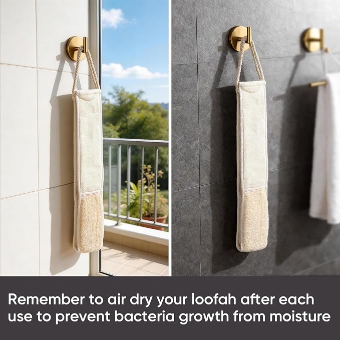 2 Pack Egyptian Loofah Back Scrubber - Image 7