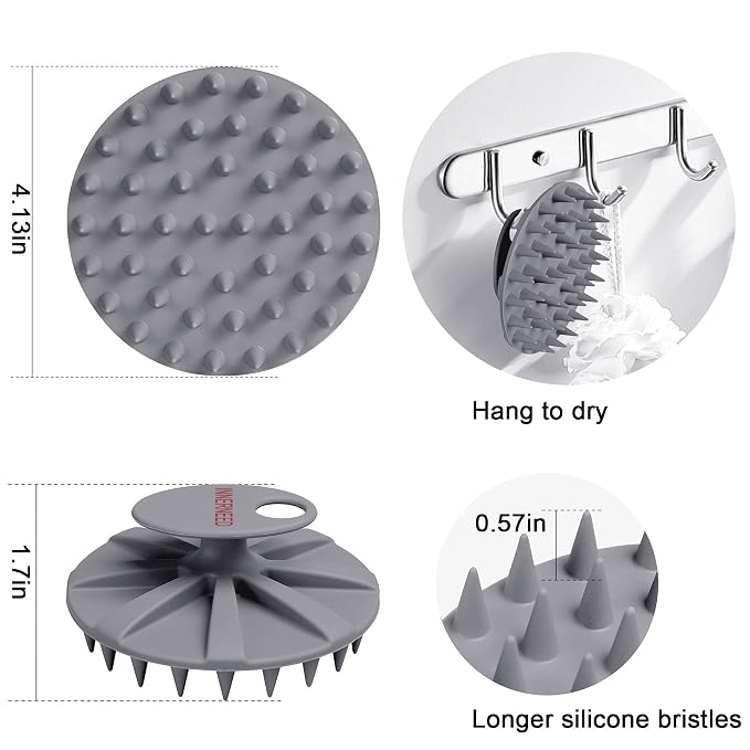 INNERNEED One-piece Scalp Massager Shampoo Brush, Wet & Dry Scalp Care Head - Image 2