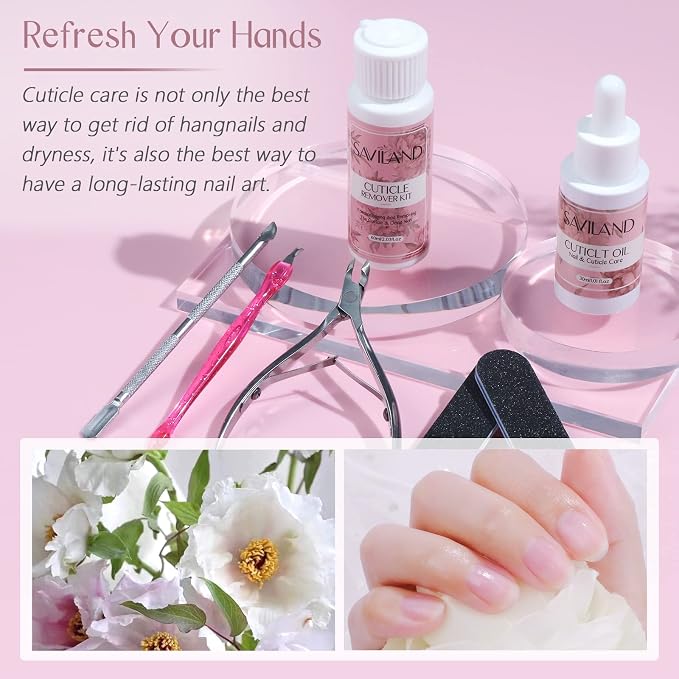 SAVILAND Cuticle Remover and Cuticle Oil Kit – Nail Care Kit - Image 5
