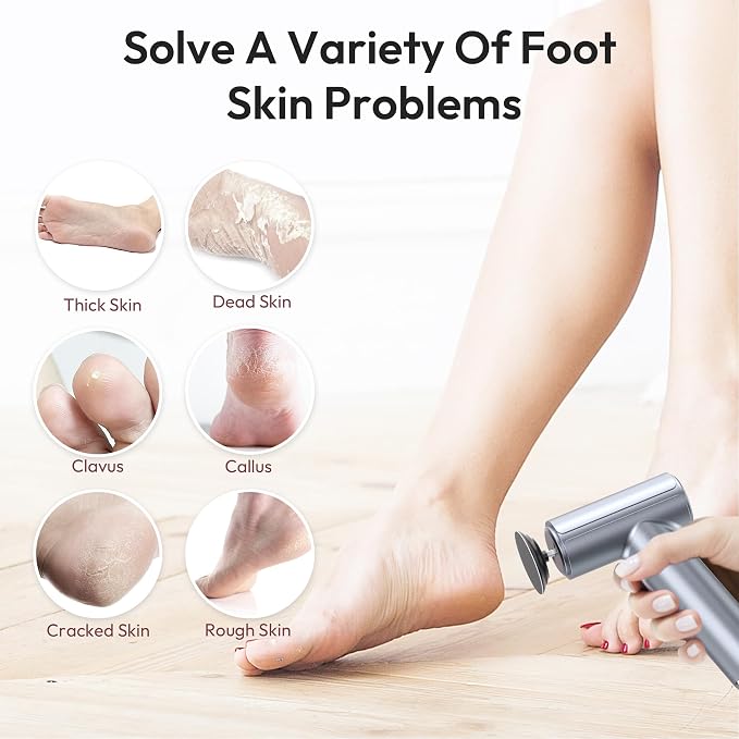 Electric Foot Callus Remover, 2-in-1 Rechargeable Portable Electric Foot File - Image 8