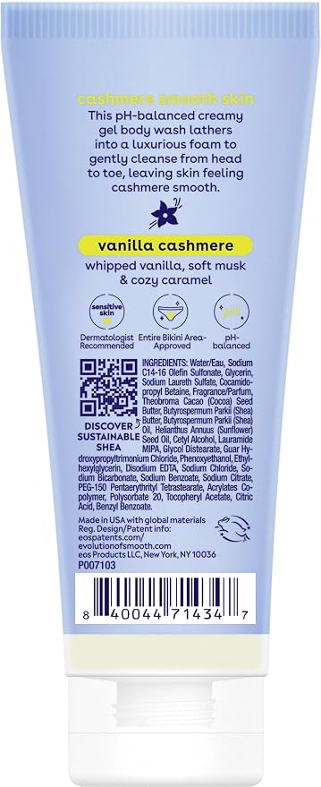 eos Travel Vanilla Cashmere Body Wash- Travel Size Essential, Toiletries - Image 2