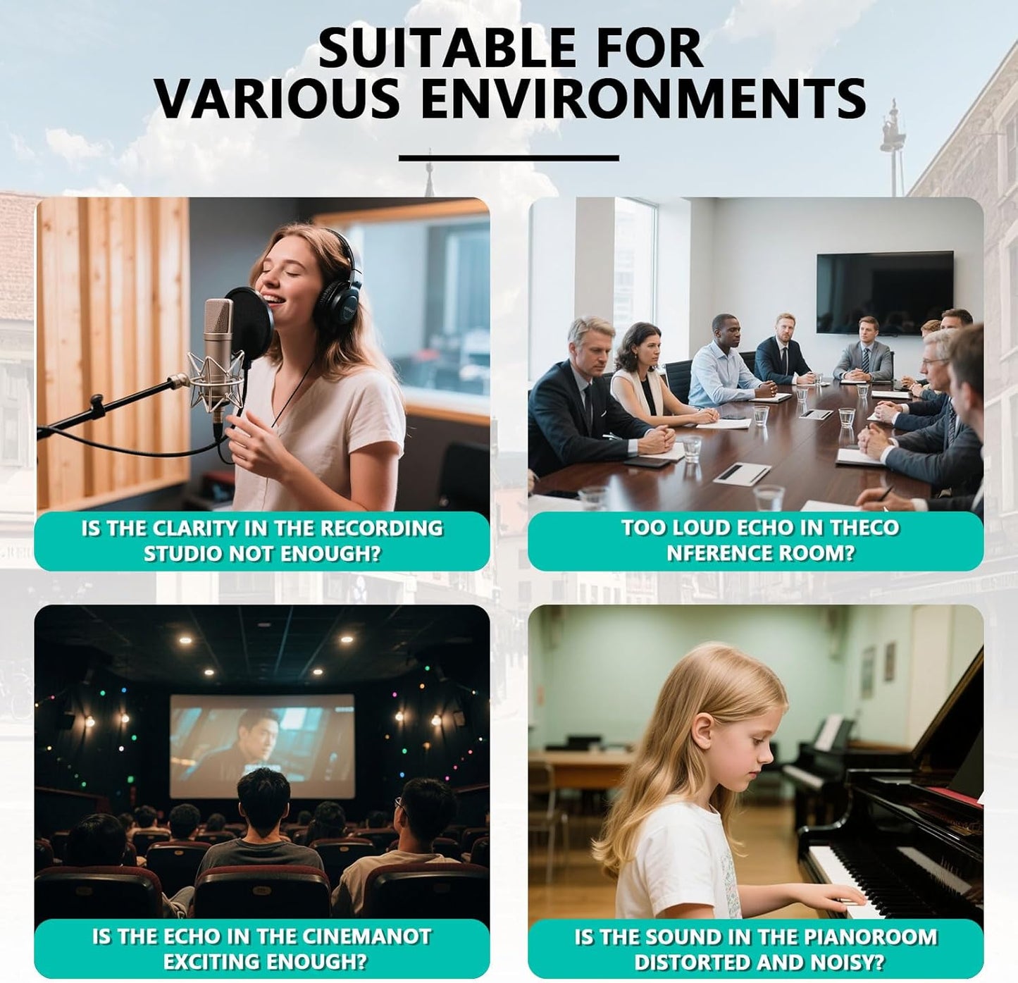 Sound Proof Foam Panels for Walls,Soundproofing panels,Acoustic Foam Panels Insulation Studio Soundproofing Fire Resistant Noise Absorbing for Studio, Office, Home Blue (DK-L 12" X 12" X 1", 24PACK)