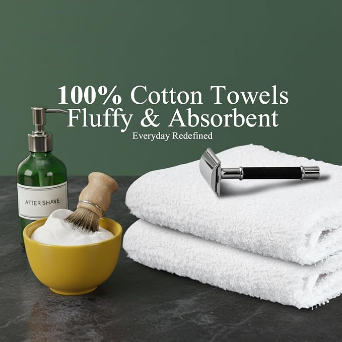 Hand Towels - White Economy Salon & Spa Towels - 100% Cotton, Highly Absorbable - Image 3
