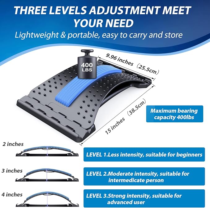 MINOLL Back Stretcher for Lower Back Pain Relief, Back Cracking Device - Image 6