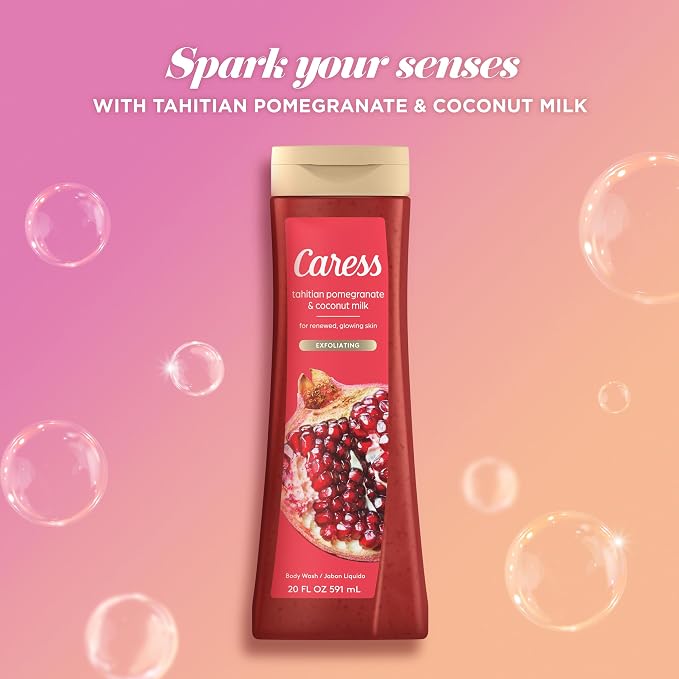 Caress Body Wash, Tahitian Pomegranate & Coconut Milk, Moisturizing Body Wash - Image 5