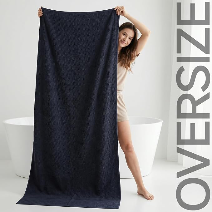 REDKISS Pack of 1 Jumbo Bath Sheet, 40 x 80 Inches Microfiber Oversized Bath - Image 3