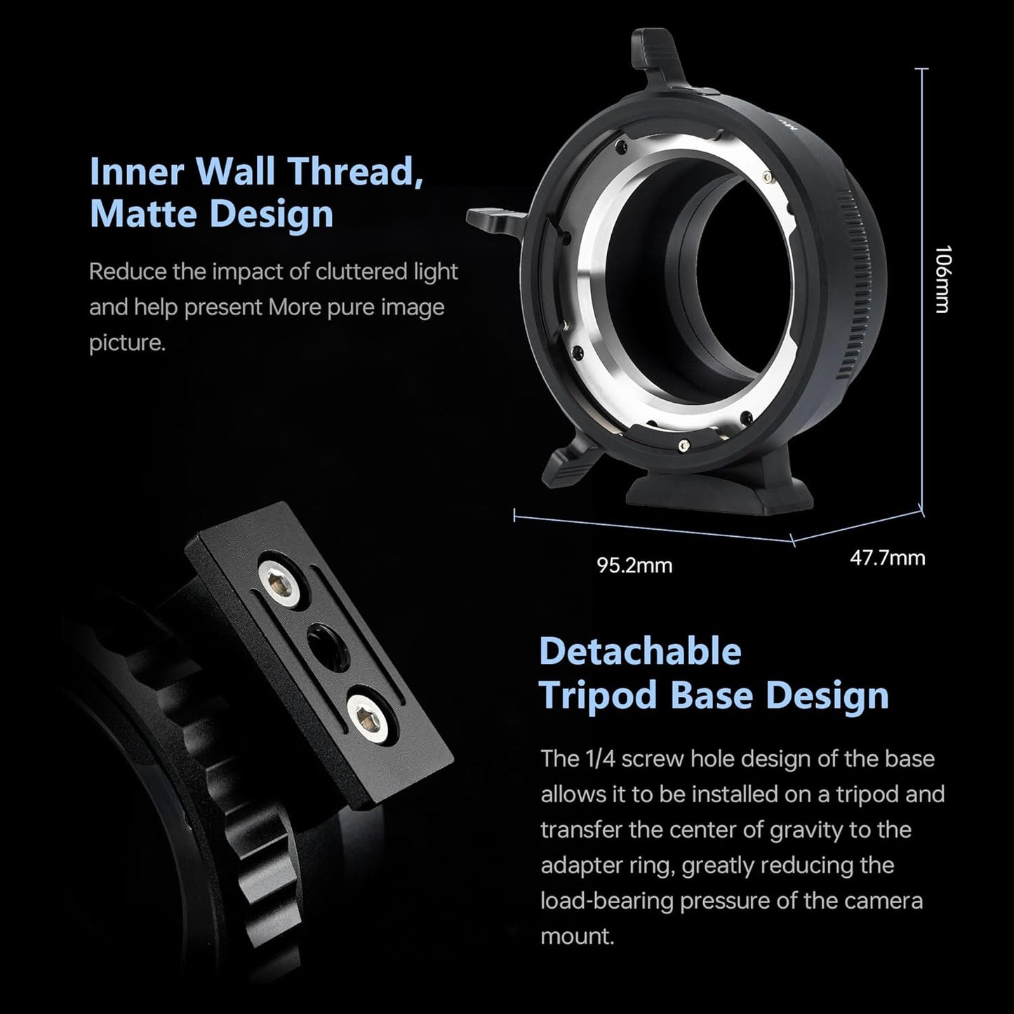 VILTROX PL-L Lens Adapter, Lens Converter Ring Camera Lens Mount Adapter Ring Compatible with PL Lens to L Mount Camera Panasonic S1 S1R S1H S5/Leica SL SL2 CL TL/Sigma FP DSLR Cameras