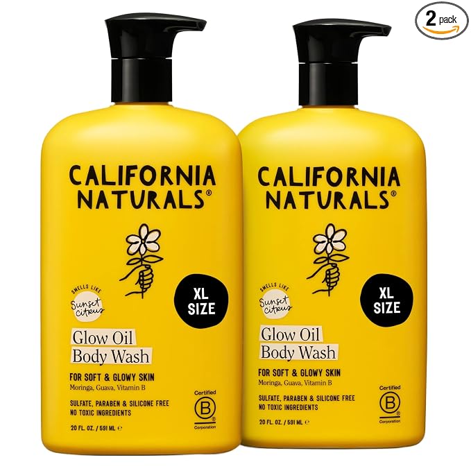 California Naturals Glow Body Wash Sunset Citrus 2-Pack, Hydrating Body Wash by CaliforniaNaturals