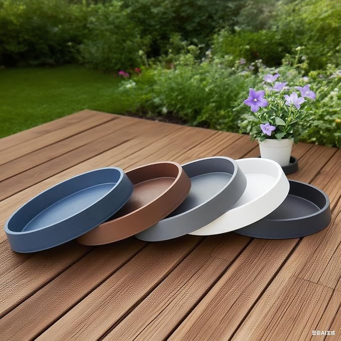 1 Pack Plant Saucer Tray for Ceramic Plastic Pots, 6 inch Plant Saucers for - Image 5