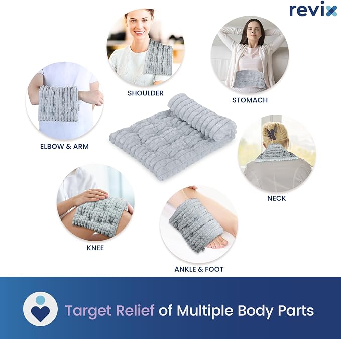 REVIX Microwave Heating Pad, 8 * 14" Flaxseeds Heating Pads Microwavable Moist - Image 6
