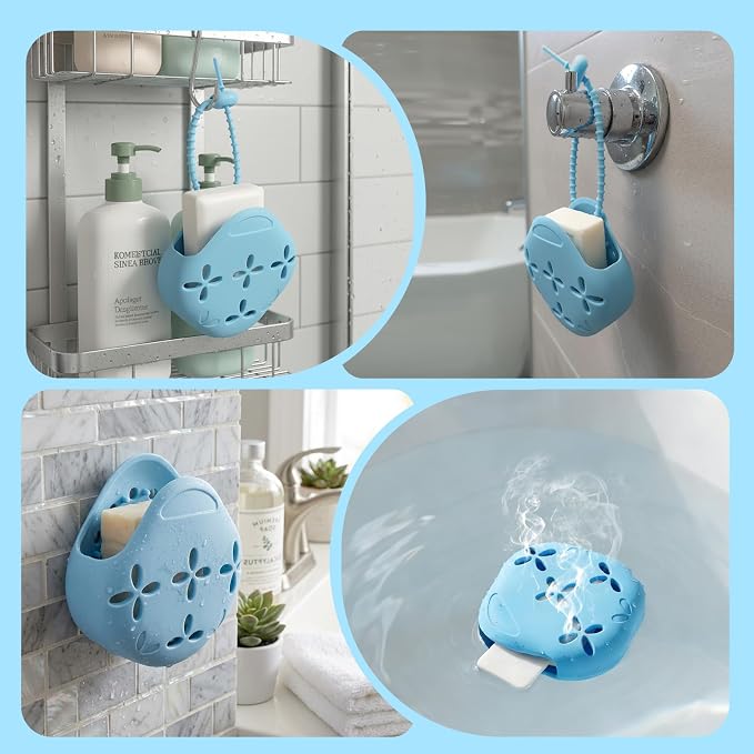 2 Pack Shower Steamer Holder Suction Cup, Silicone Bathroom Accessories - Image 6