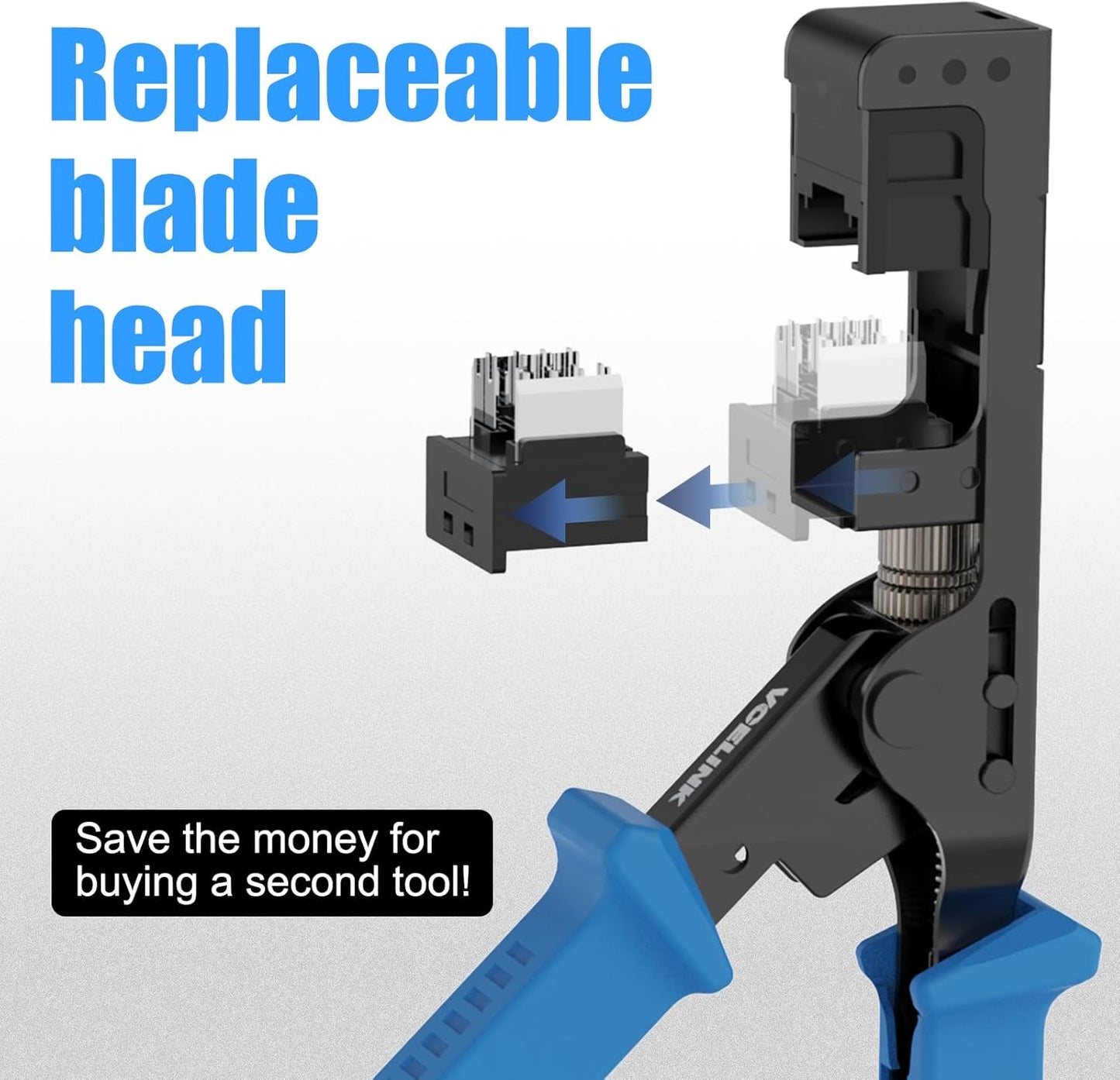 VCELINK Speed Termination Keystone Tool Only for VCE 90-Degree Keystone Jacks, Cat5e/Cat6/Cat6A Ethernet Cable Rj45 Punch Down Tool