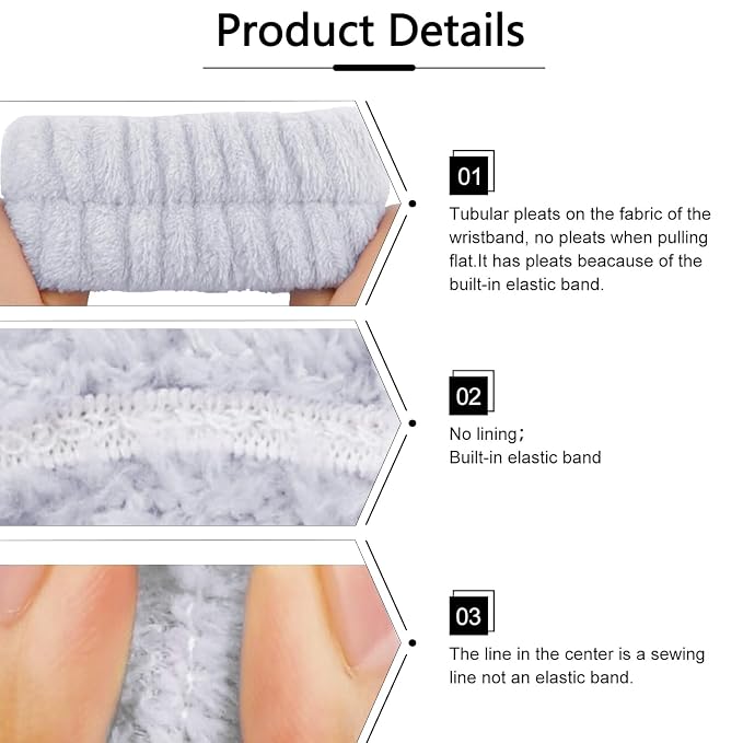 VELSCRUN Spa Headband, Makeup Face Wash Skincare Headbands, Bow Hair Band Party - Image 8