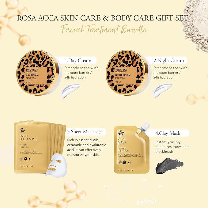 23 Pcs Mother's Day Gift for Mom, Leopard Skin Care Set for Women, Bath and - Image 3
