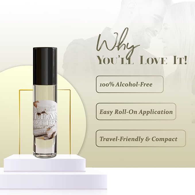 MOBETTER FRAGRANCE OILS Clean Cotton Perfume Body Oil - Image 4