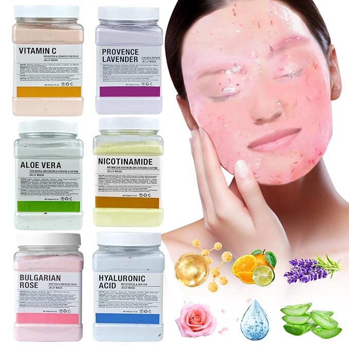 Jelly Mask for Facials Professional, Hydrating & Moisturizing Peel-Off Natural - Image 8