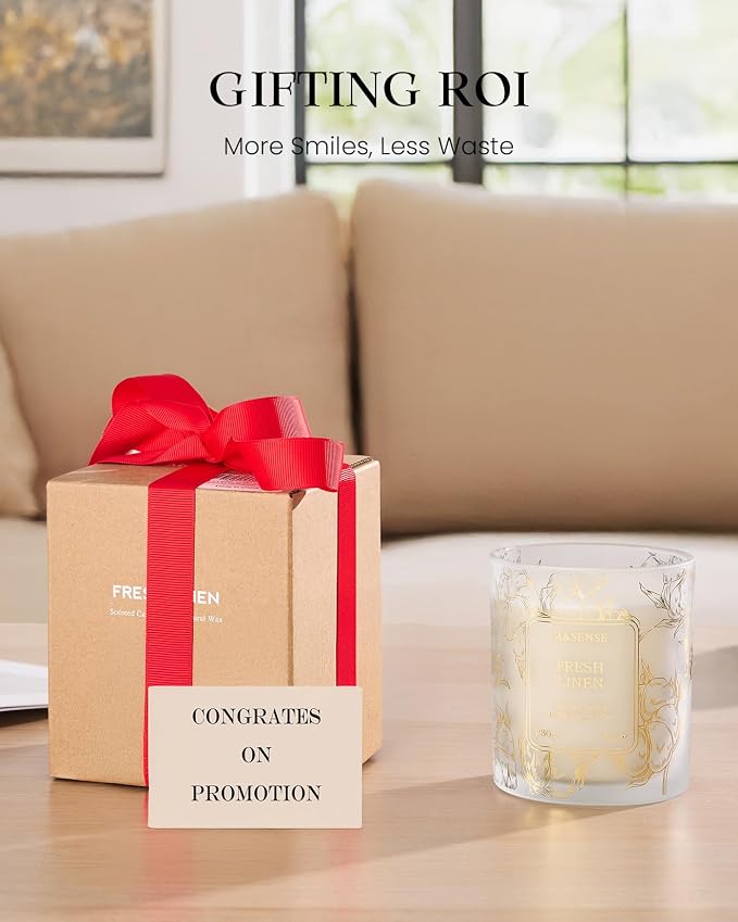 M&SENSE Sweet Mandarian Scented Vegan Soy Candles, No Toxin Refreshing Fragrance - Image 7