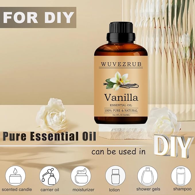 Vanilla Essential Oils, 240ML Pure and Natural Essential Oil - Image 3